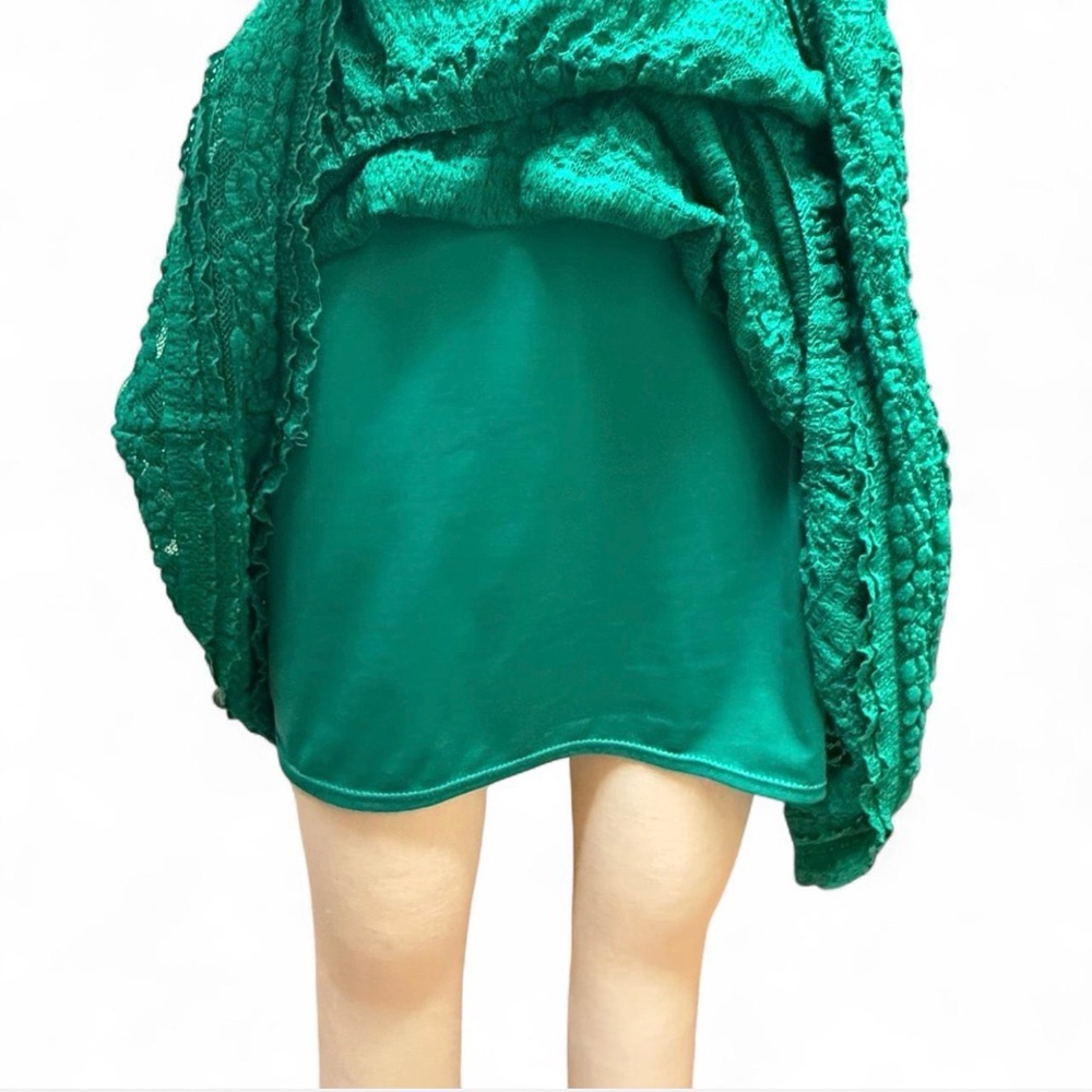 Max Edition Green Lace Sleeveless Midi Dress - Picture 3 of 8